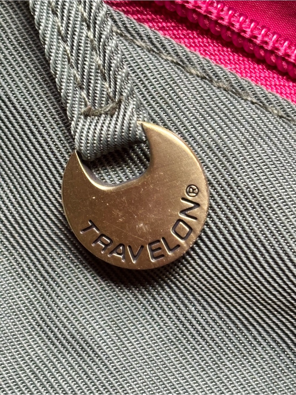 Everyday Crossbody Bag in Olive green with Pink Accents - Picture 8 of 10